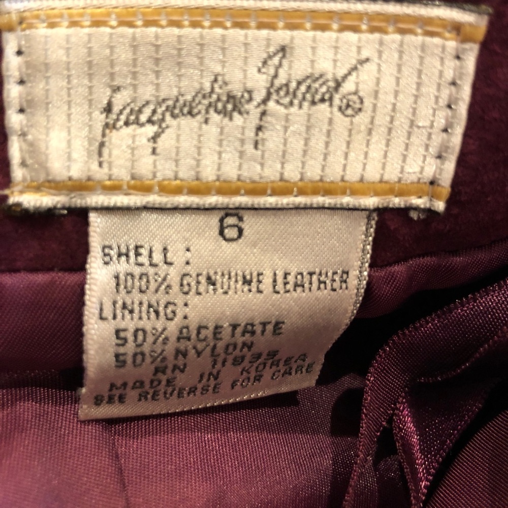Vintage Jacqueline Farrer purple leather skirt 💜 - Picture 3 of 7